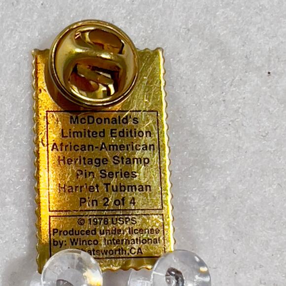 McDonalds Limited Edition African American Heritage Stamp 1978 Pin Series 2/ 4 - Picture 4 of 8